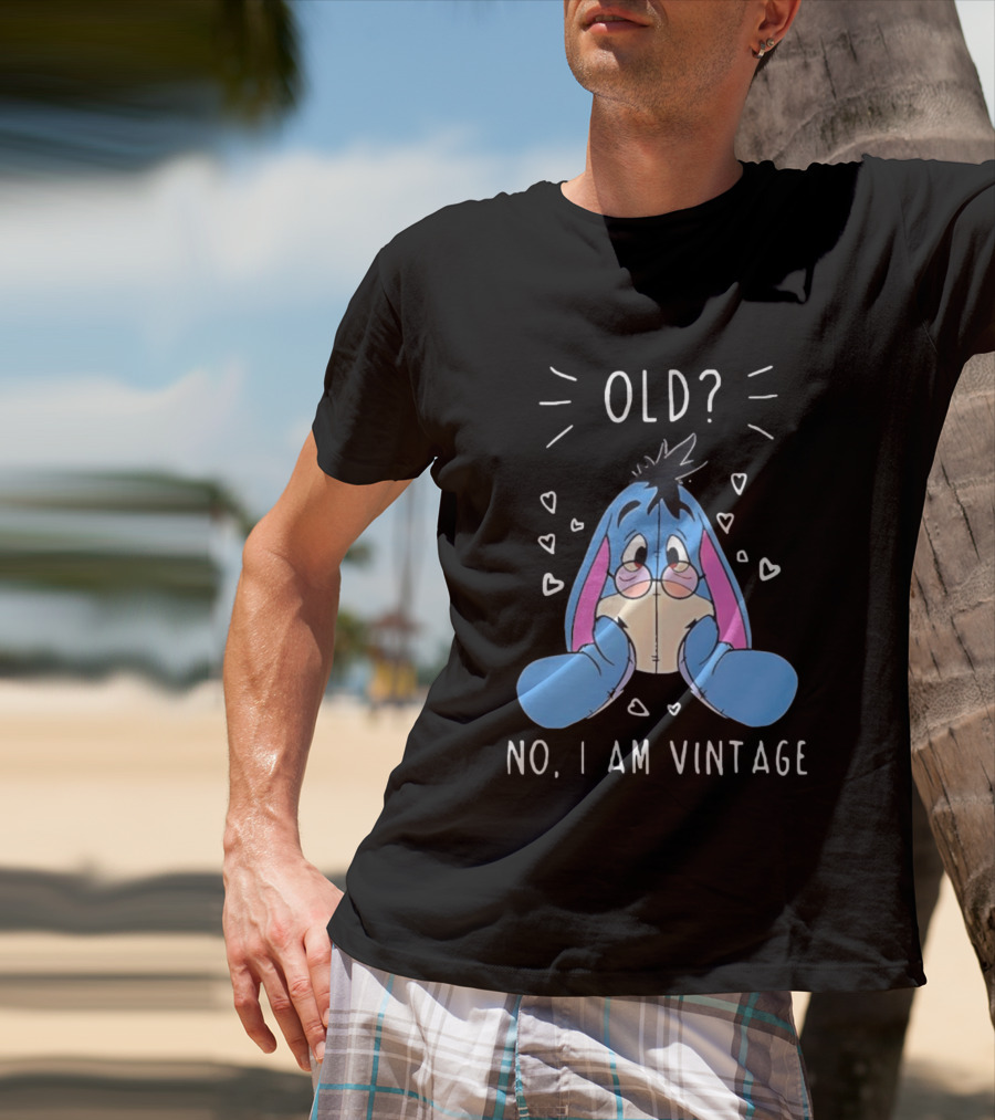 Old No I Am Vintage Disney Eeyore Wearing Glasses T-Shirt