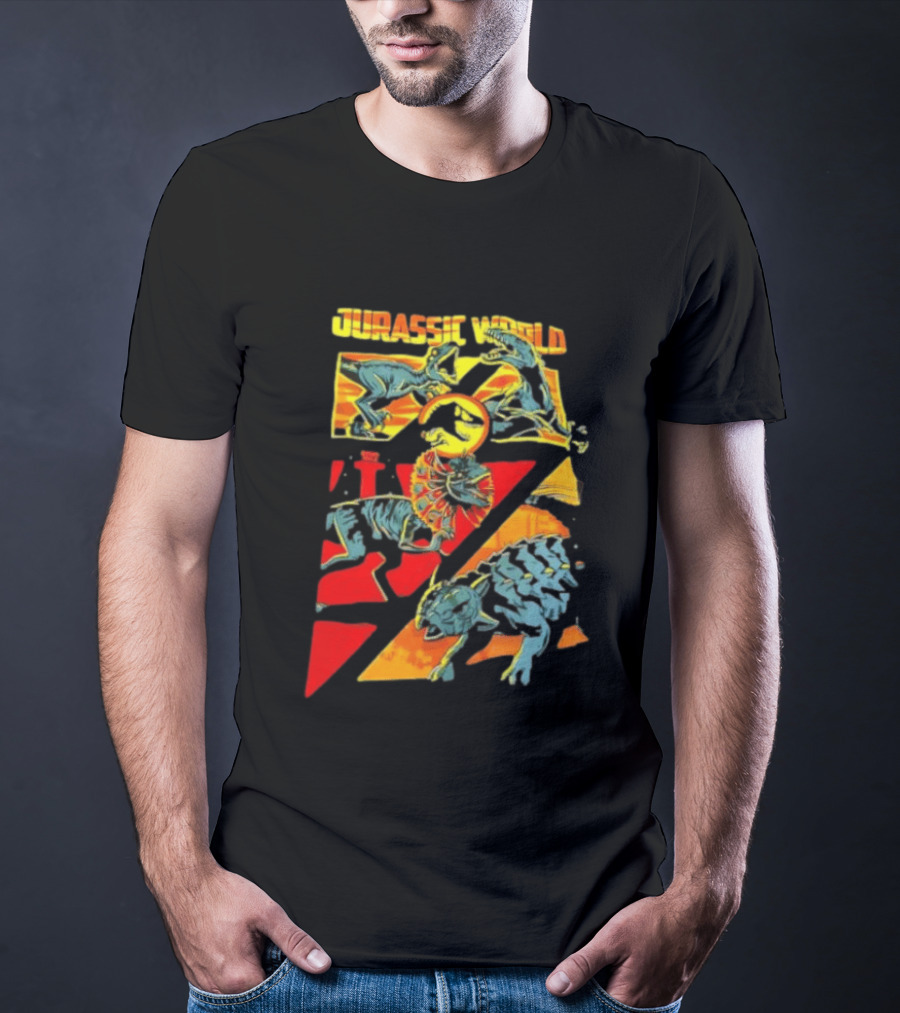 Velociraptor Dilophosaurus Ankylosaurus Jurassic World Dinosaurs T-Shirt