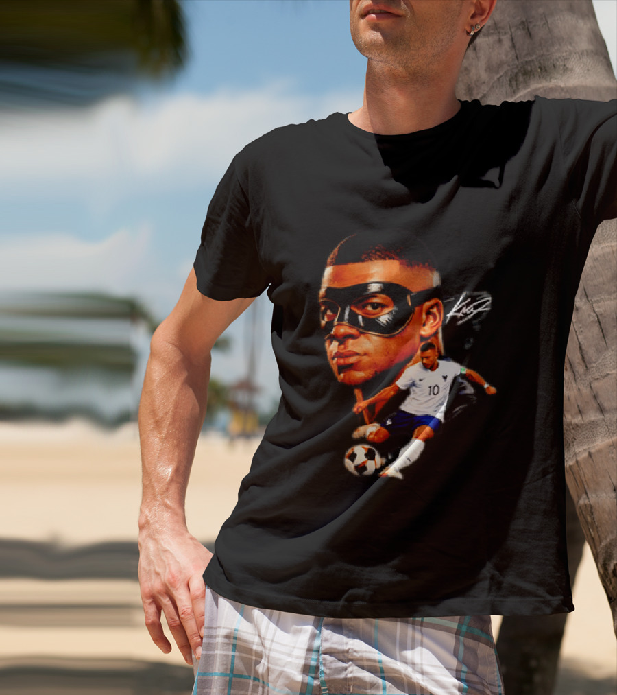 France Kylian Mbappe 10 Soccer Star Masked Player T-Shirt