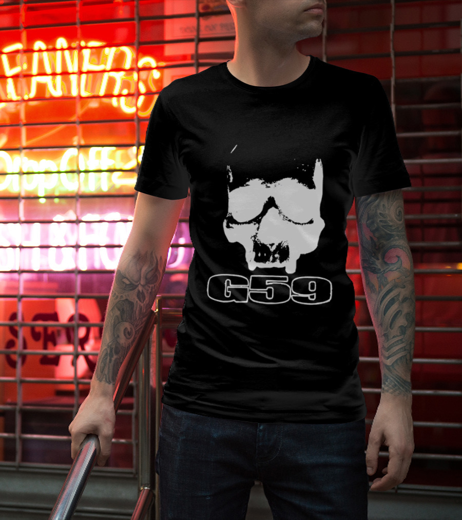 G59 Skull Black Graphic With Skull T-Shirt