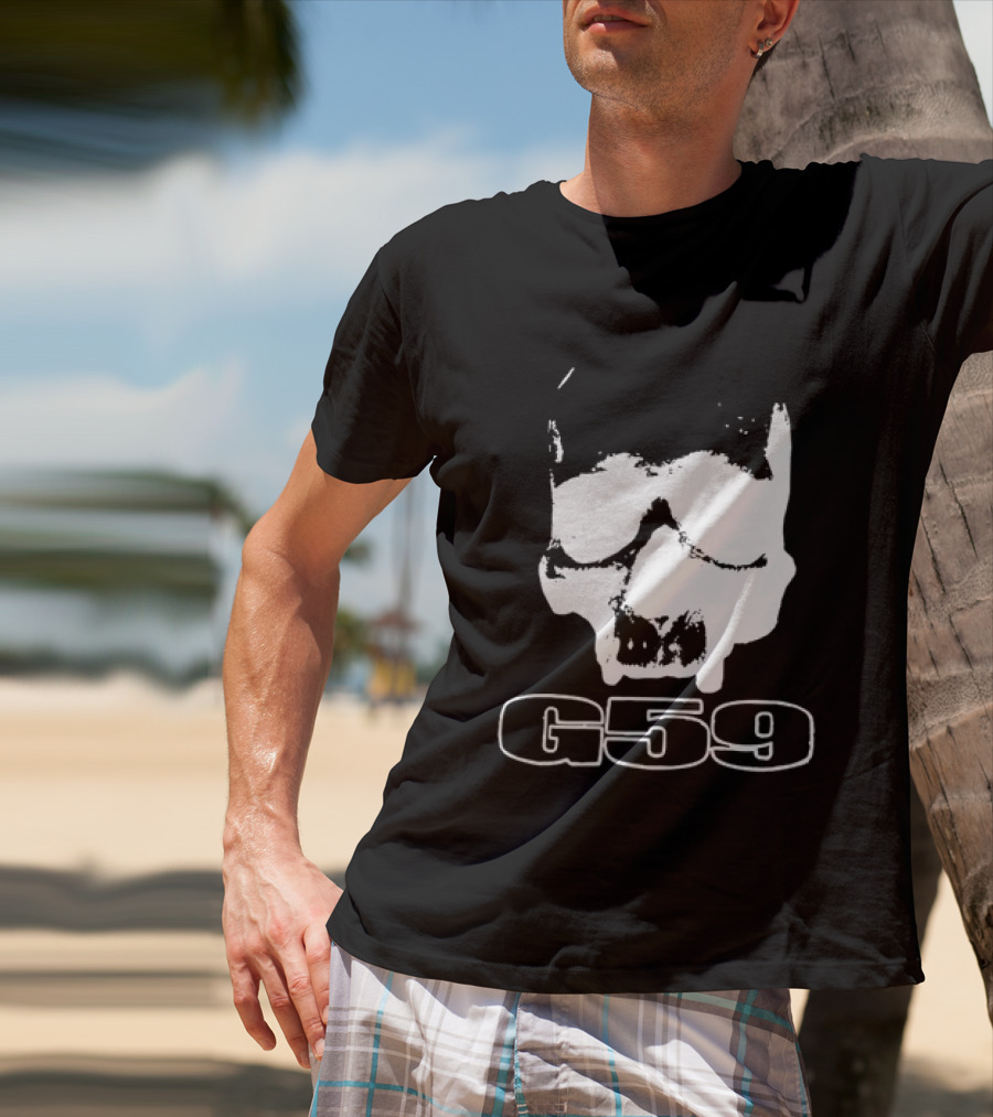 G59 Skull Black Graphic With Skull T-Shirt