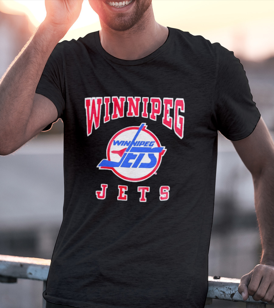 Winnipeg Jets Hockey Team Name Bold NHL Sportswear T-Shirt