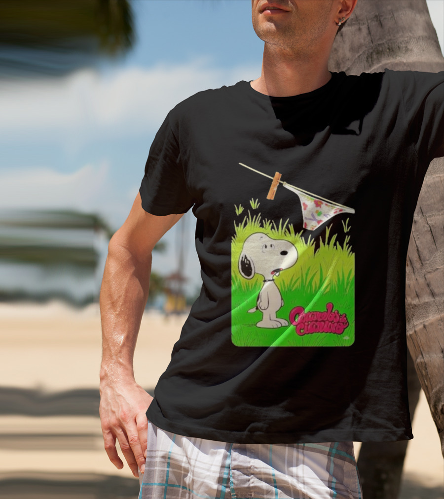 Snoopy Caramelos De Cianuro En Español Classic Cartoon And Rock Band Fusion T-Shirt