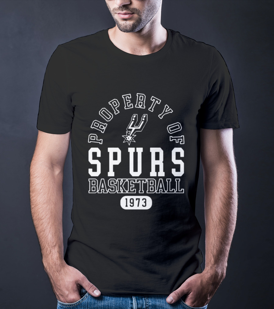 Property Of Spurs Basketball 1973 T-Shirt