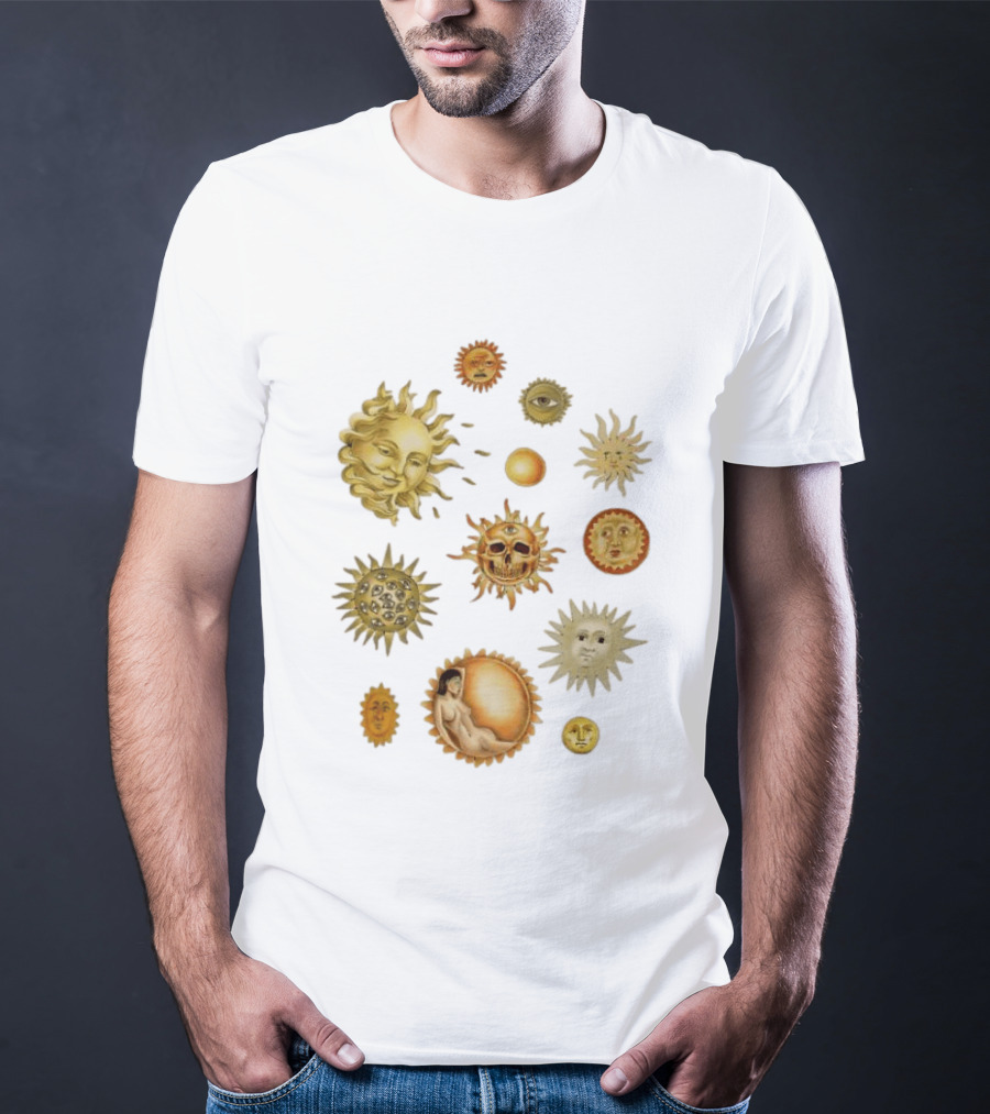 Celestial Sun Orbs Alchemy Mystic Symbols Occult Mystical T-Shirt