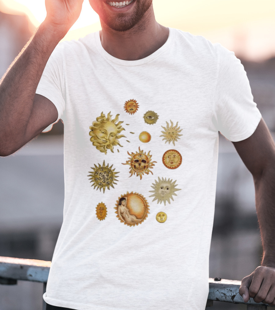 Celestial Sun Orbs Alchemy Mystic Symbols Occult Mystical T-Shirt