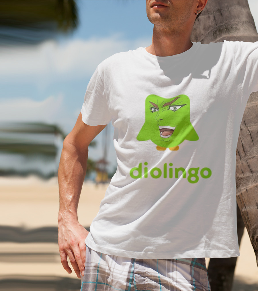 Diolingo Duolingo Owl Dio Brando Meme JoJo's Bizarre Adventure T-Shirt