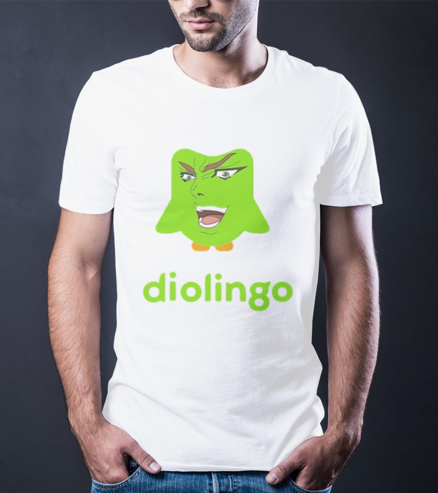 Diolingo Duolingo Owl Dio Brando Meme JoJo's Bizarre Adventure T-Shirt