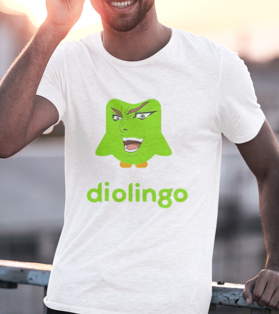 Diolingo Duolingo Owl Dio Brando Meme JoJo's Bizarre Adventure T-Shirt