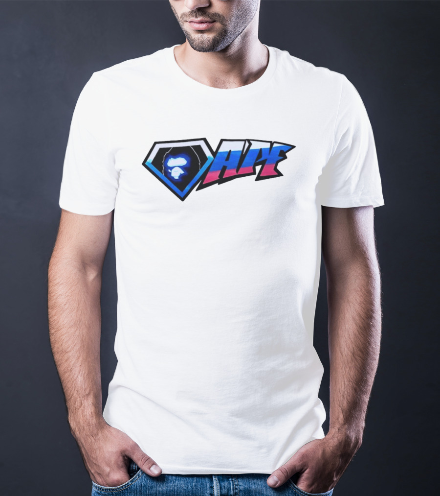 Gorilla Diamond APE Shield Blue Red Gradient T-Shirt