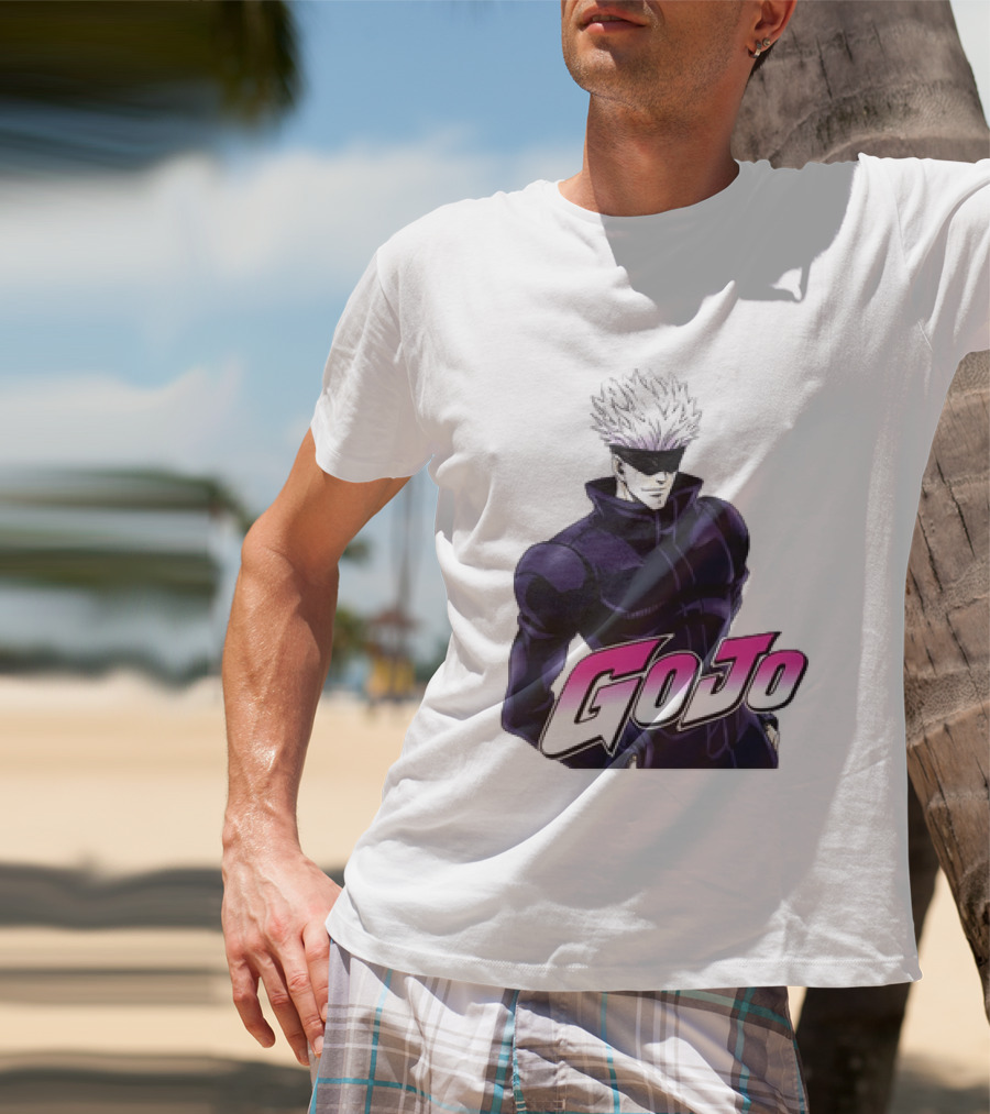 Satoru Gojo Jujutsu Kaisen Anime Crossover Jojo T-Shirt