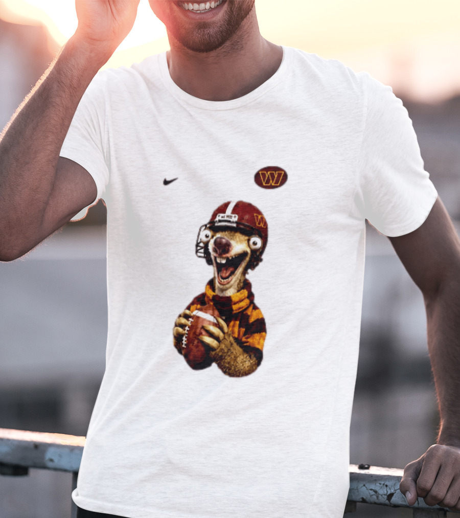Sid The Sloth Washington Commanders Football Helmet Nike T-Shirt