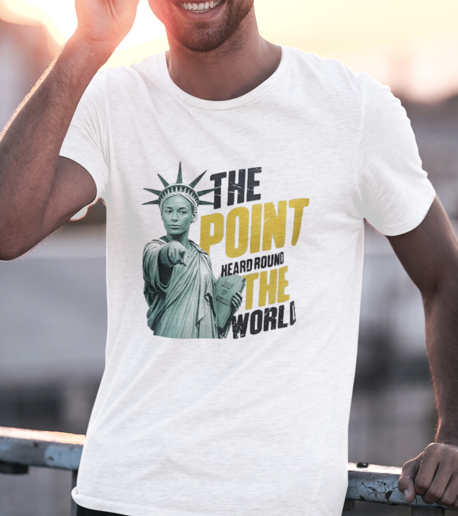 The Point Heard Round The World Statue Of Liberty Sophie Cunningham Indiana Fever T-Shirt