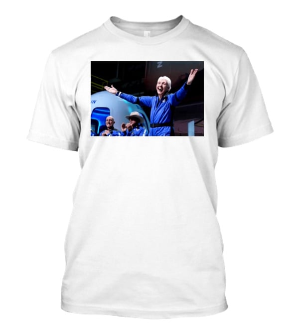 Wally Funk Age Record Space Travel Blue Origin Crew Celebration T-Shirt