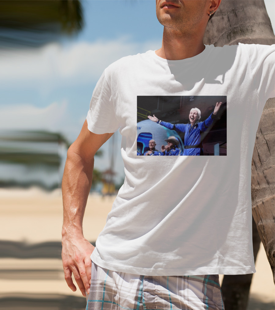 Wally Funk Age Record Space Travel Blue Origin Crew Celebration T-Shirt