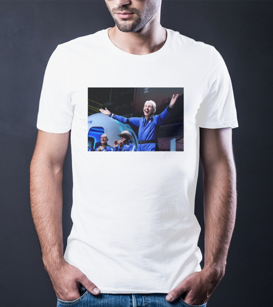Wally Funk Age Record Space Travel Blue Origin Crew Celebration T-Shirt