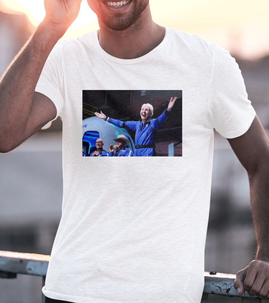 Wally Funk Age Record Space Travel Blue Origin Crew Celebration T-Shirt