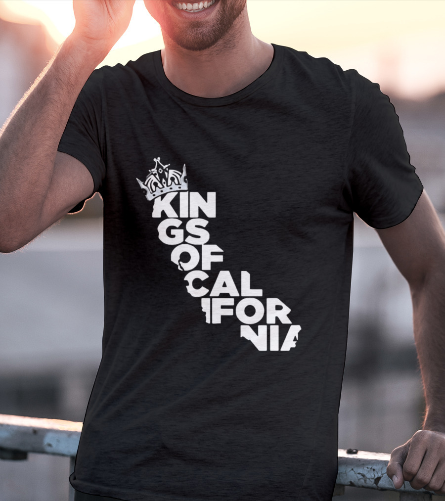 Kings Of California Crown Text Map T-Shirt