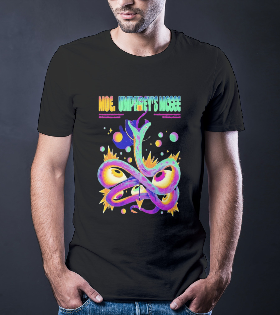 Moe. Umphrey's McGee July 2026 Tour Psychedelic Spiral T-Shirt