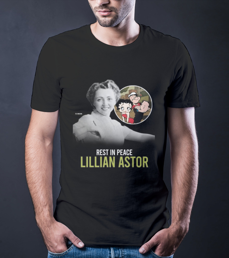 Rest In Peace Lillian Astor Betty Boop Popeye T-Shirt
