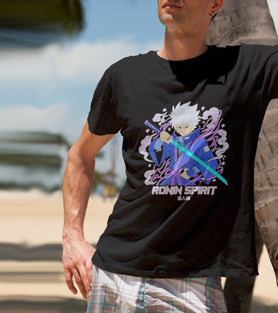 Ronin Spirit Anime Samurai Warrior Katana Manga T-Shirt