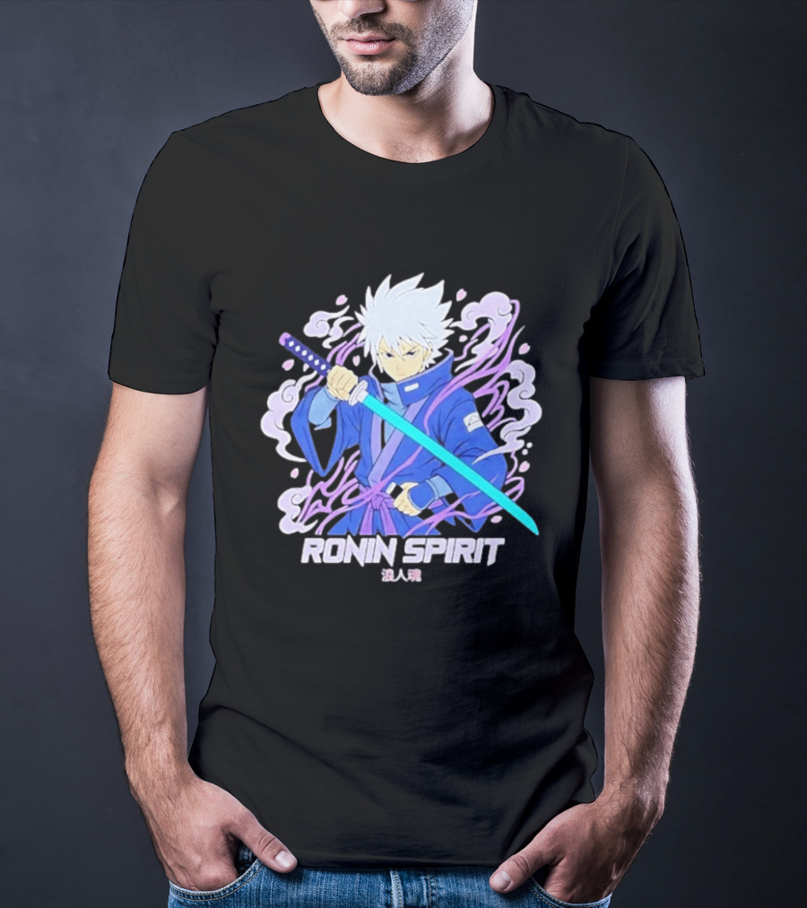 Ronin Spirit Anime Samurai Warrior Katana Manga T-Shirt