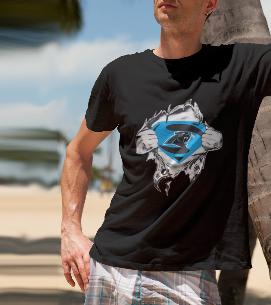 Carolina Panthers Superman Inspired Fan T-Shirt