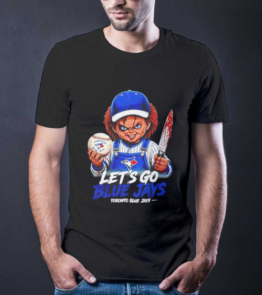 Chucky Toronto Blue Jays Let's Go Blue Jays Horror MLB T-Shirt