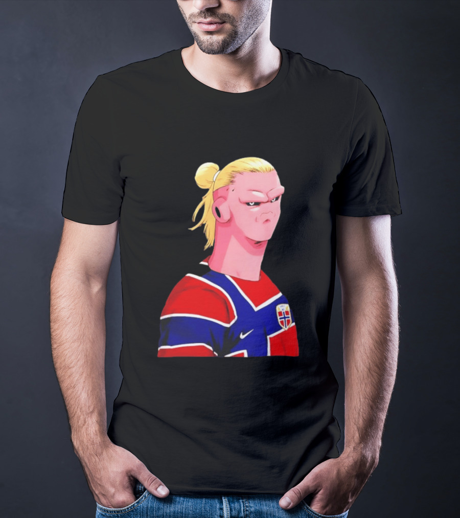 Erling Haaland Cartoon Norway National Football Team Norge T-Shirt