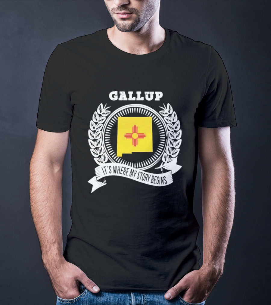Gallup New Mexico Zia Symbol It's Where My Story Begins T-Shirt