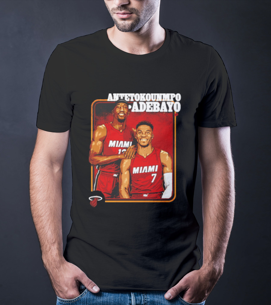 Antetokounmpo Adebayo Miami Heat Basketball T-Shirt