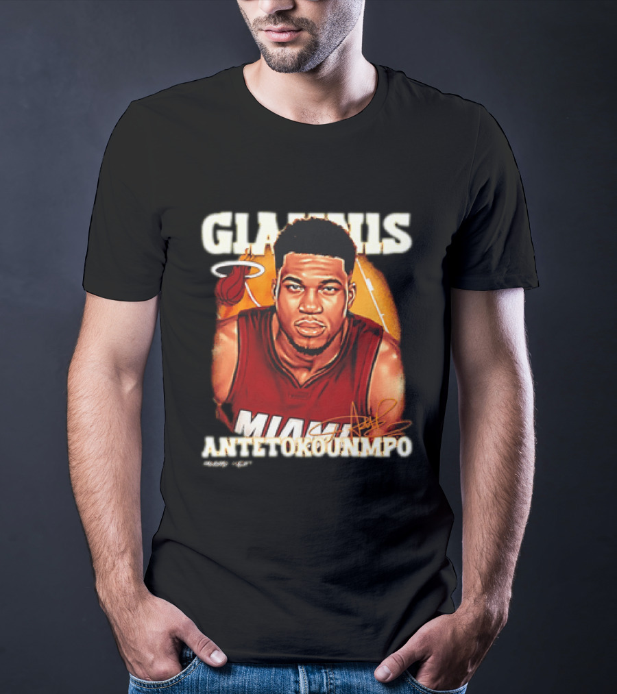 Giannis Antetokounmpo Miami Heat Airbrush T-Shirt