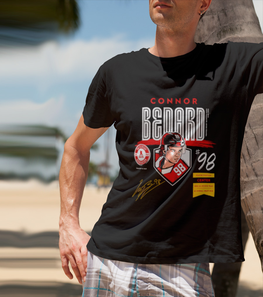Connor Bedard Chicago Blackhawks #98 Rookie Spotlight Player Position Draft Pick T-Shirt