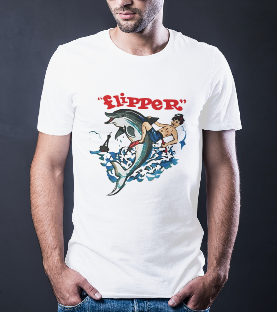 Flipper TV Show Dolphin And Boy Adventure T-Shirt