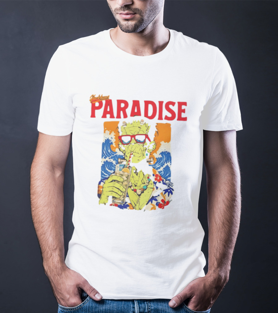 Heckhaus Paradise Frankenstein Hawaiian Waves Drinking Lemon Juice T-Shirt