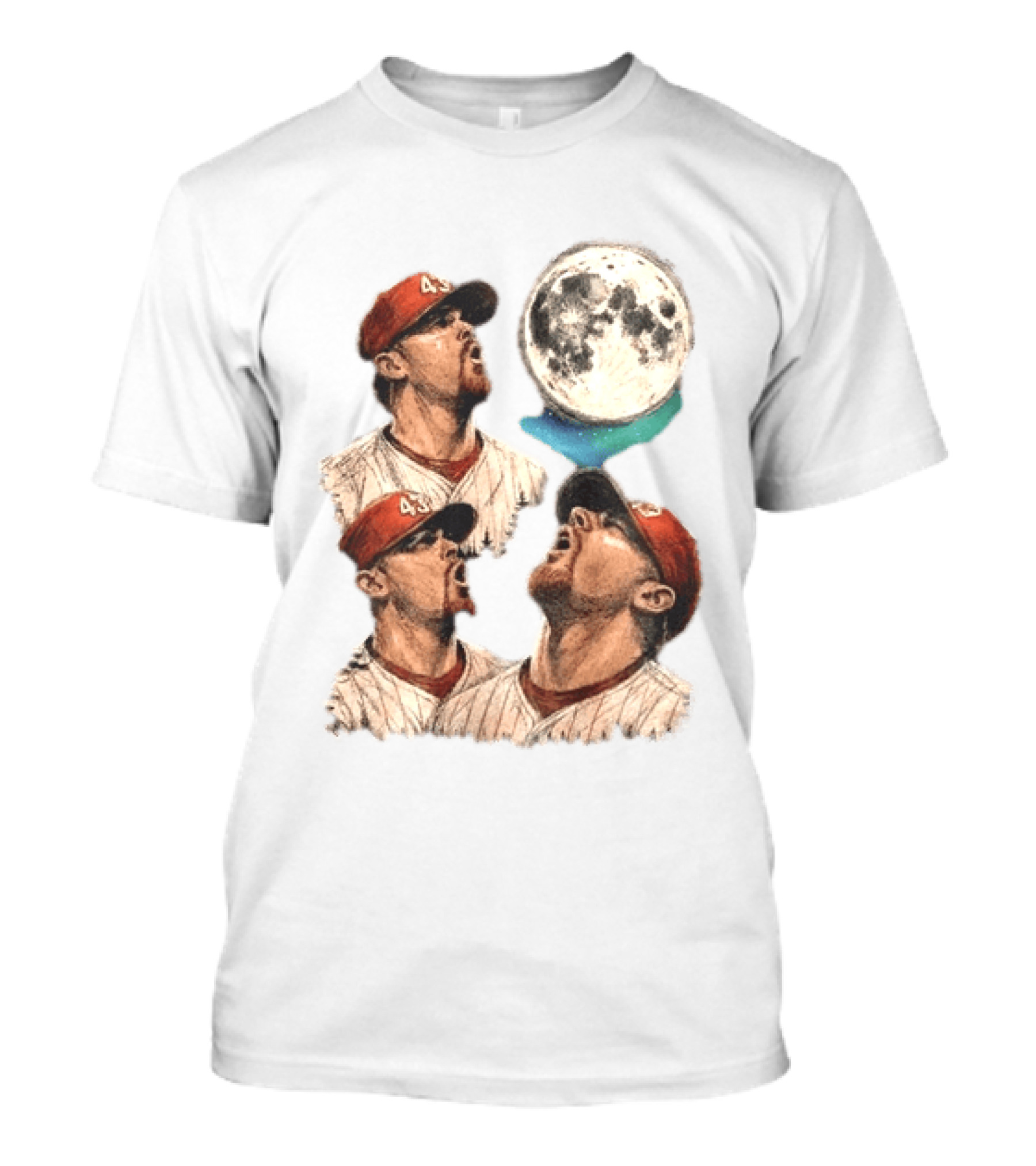 Patrick Sandoval 43 Los Angeles Angels MLB Baseball Moon Northern Lights T-Shirt