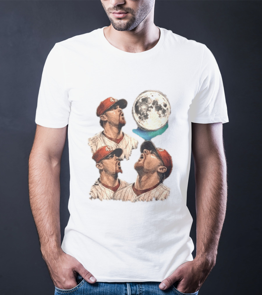 Patrick Sandoval 43 Los Angeles Angels MLB Baseball Moon Northern Lights T-Shirt