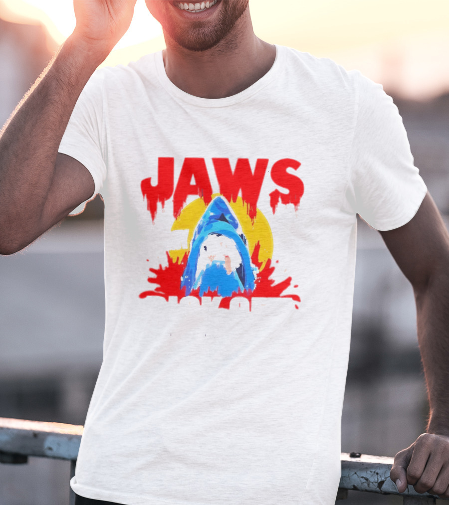 Jaws Bit My Dick Off Amity Island New England Shark Attack T-Shirt