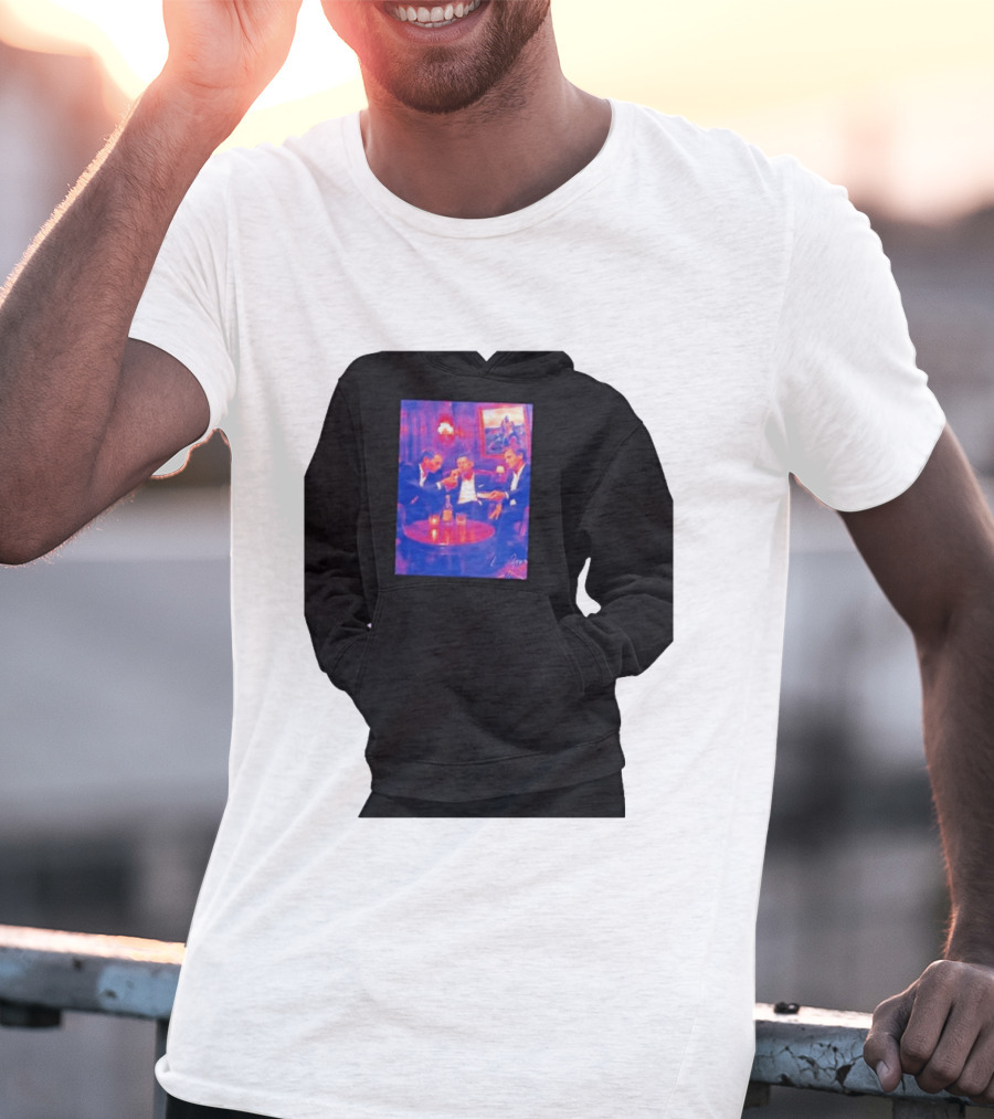 Rafael Nadal Novak Djokovic Roger Federer Tennis Legends The Big Three Iconic Gathering T-Shirt