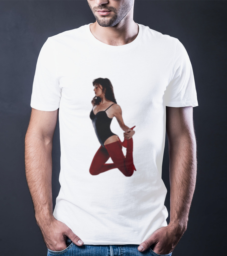Rebecca Black Age Of The Exhibitionist Red Bodysuit And Stockings T-Shirt