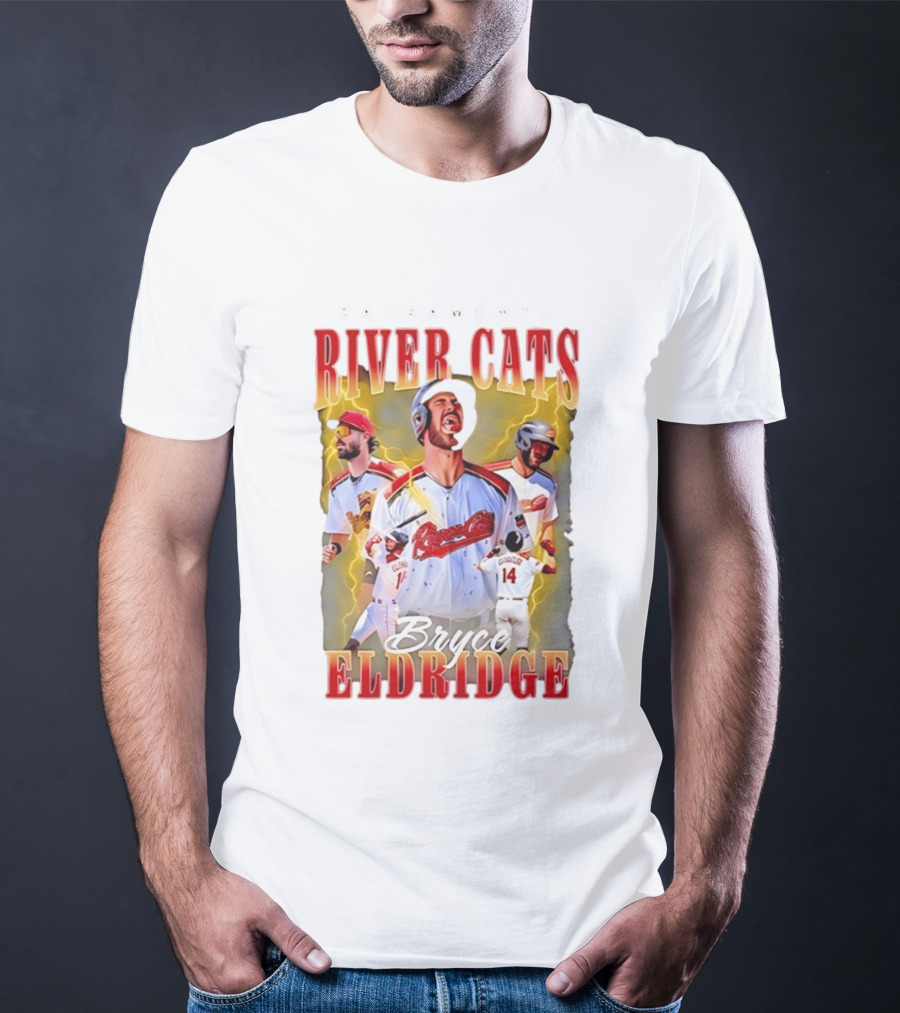 Sacramento River Cats Bryce Eldridge Baseball Team Player Memorabilia T-Shirt