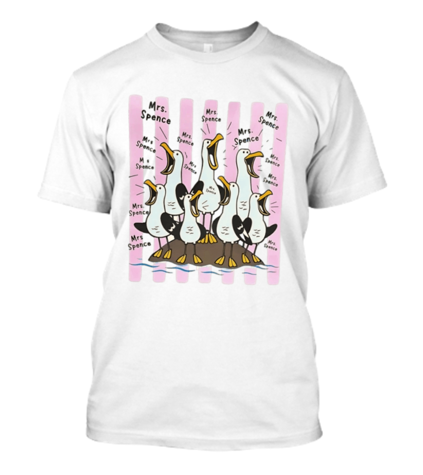 Mrs Spence Screaming Seagulls T-Shirt