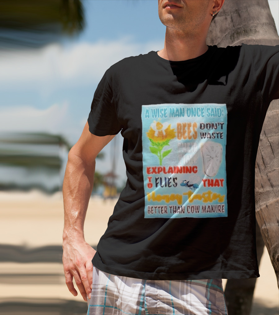 A Wise Man Once Said Bees Don't Waste Time Explaining To Flies That Honey Tastes Better Than Cow Manure T-Shirt