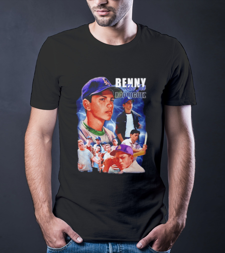 Benny The Jet Rodriguez Sandlot Baseball Movie Iconic Character Collage T-Shirt