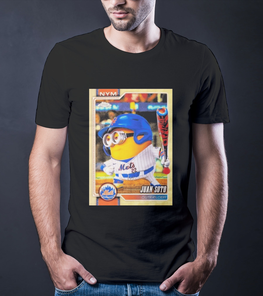 Juan Soto Minions Superfractor New York Mets MLB Topps Chrome 2026 Outfielder T-Shirt