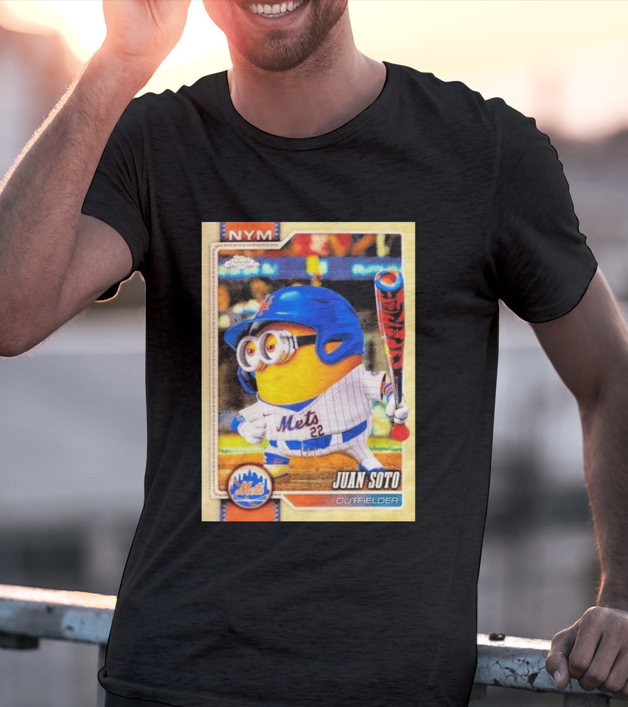 Juan Soto Minions Superfractor New York Mets MLB Topps Chrome 2026 Outfielder T-Shirt