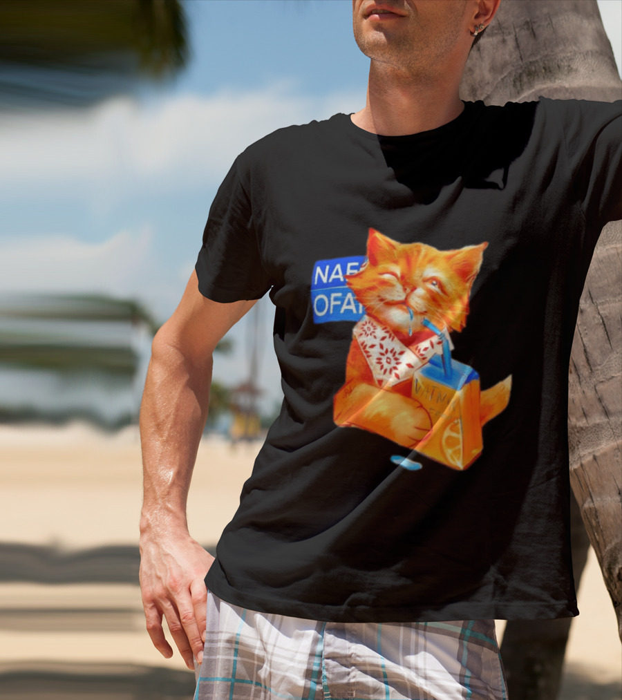 NAFO Fella Orange Cat Drinking VATNIK Tears T-Shirt