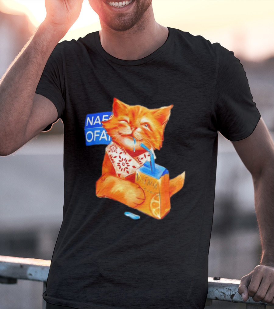 NAFO Fella Orange Cat Drinking VATNIK Tears T-Shirt