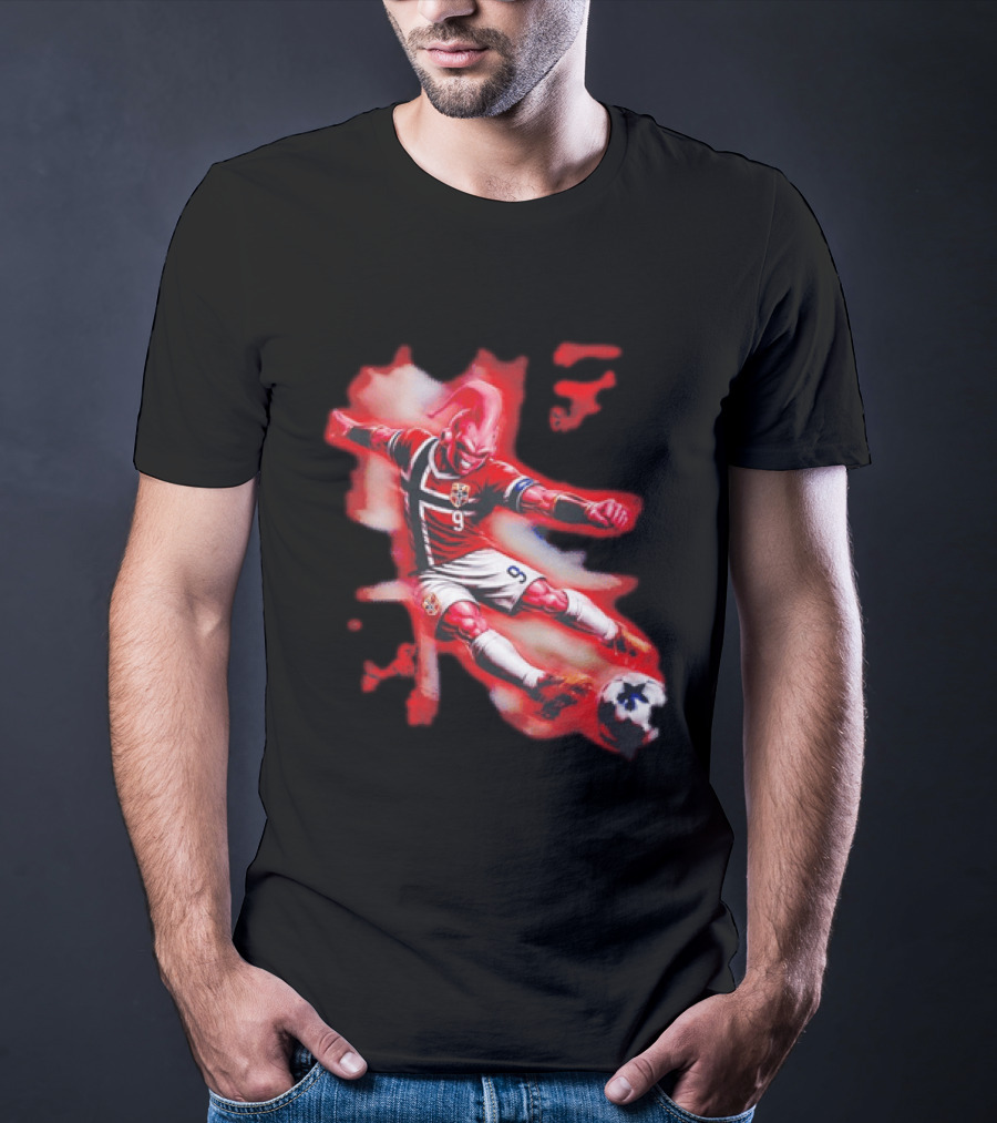 Erling Haaland Majin Buu Norway Football 9 Soccer Fusion T-Shirt
