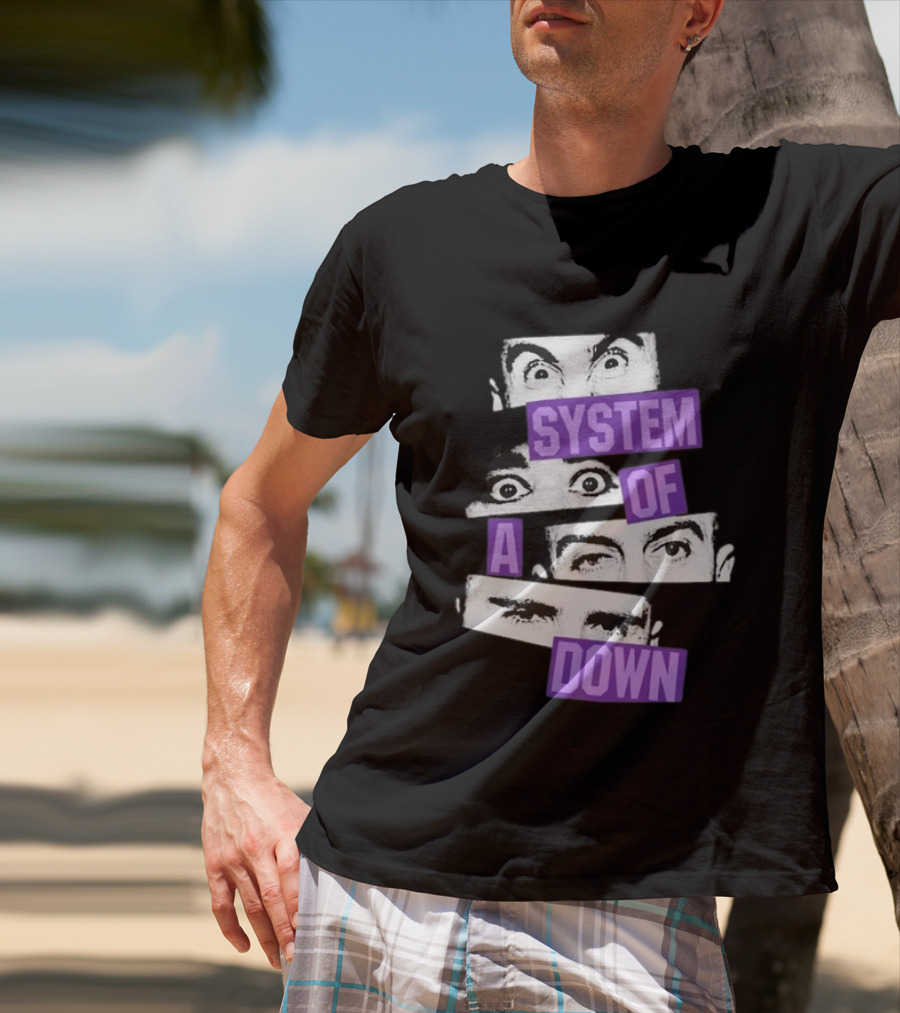 Original System Of A Down Soad Eu Uk Tour 2026 Toxic City System Down Eyes T-Shirt